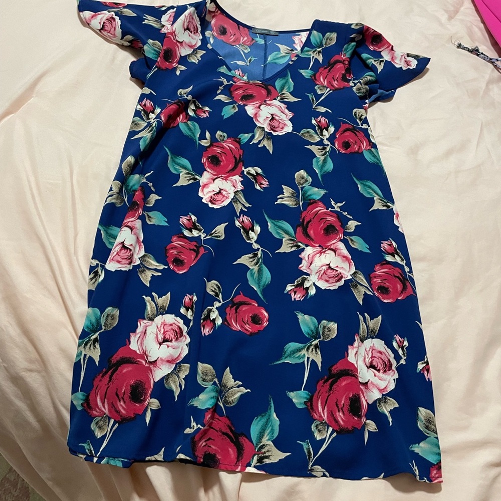 Blue floral dress